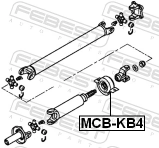 MCBKB4 Febest Подвесной подшипник кардана