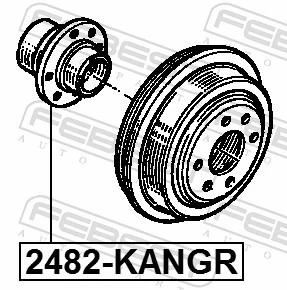 2482KANGR Febest Ступица задняя