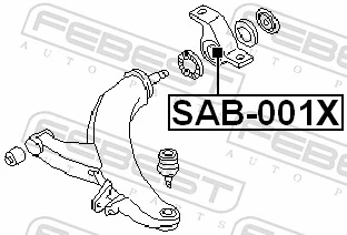 SAB001X Febest Сайлентблок нижнего переднего рычага