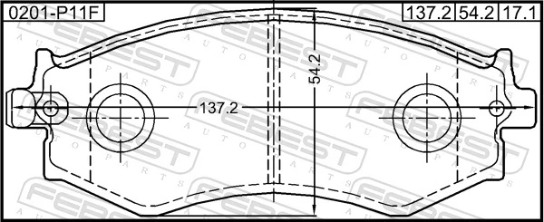 0201P11F Febest Колодки передние