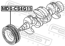 MDSCS4G15 Febest Шкив коленчатого вала