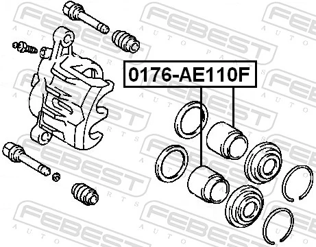 0176AE110F Febest Поршень тормозного суппорта переднего
