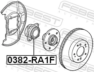 0382RA1F Febest Подшипник ступицы передней