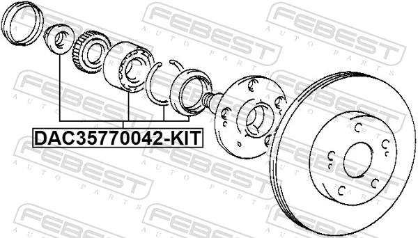Комплект подшипника ступицы колеса MCB DAC35770042 цена, от 28.97 USD