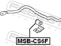 MSBCS6F Febest Разрезная втулка стабилизатора