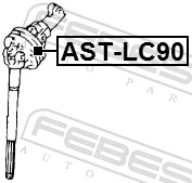 ASTLC90 Febest Вал рулевой колонки, нижний