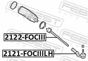 2122FOCIII Febest Тяги рулевые