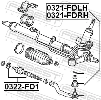 0322FD1 Febest Тяги рулевые
