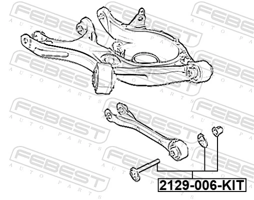 2129006KIT Febest Болт крепления заднего нижнего рычага, внутренний