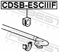 CDSBESCIIIF Febest Разрезная втулка стабилизатора