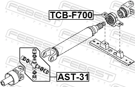 TP534 Transpart Подвесной подшипник кардана