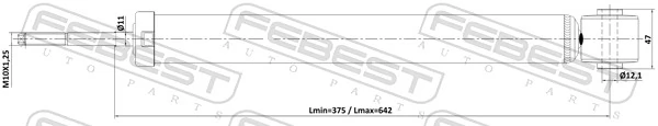 Задний амортизатор Mercedes A4543202730