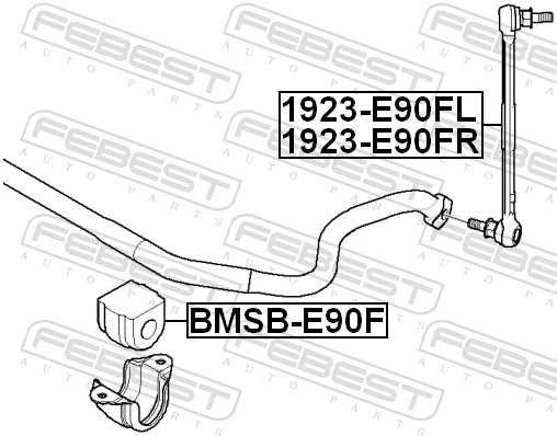 BMSBE90F Febest Разрезная втулка стабилизатора