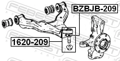 BZBJB209 Febest Пыльник опоры шаровой нижней
