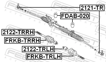 FRKBTRRH Febest Чехол рулевой рейки правый