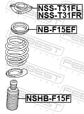 NBF15EF Febest Подшипник верхней опоры
