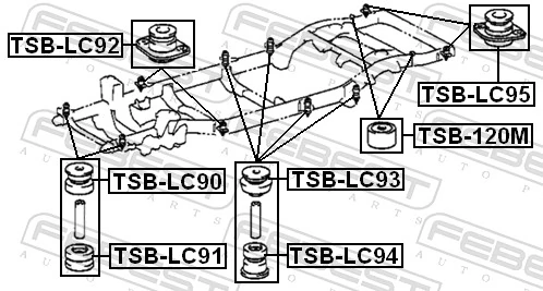 TSBLC92 Febest Крепление платформы