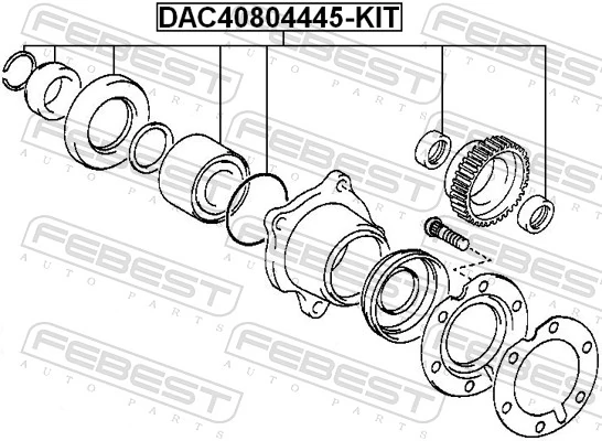 DAC40804445KIT Febest Подшипник ступицы задней