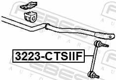 3223CTSIIF Febest Стойка переднего стабилизатора