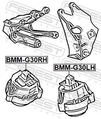 BMMG30RH Febest Правая подушка двигателя