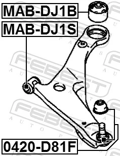 0420D81F Febest Палец шаровой нижний