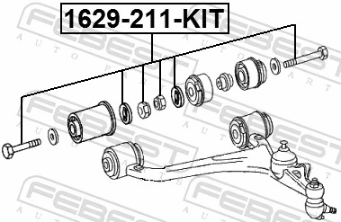 1629211KIT Febest Комплект крепёжных болтов рычага