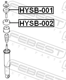 HYSB002 Febest Втулка штока амортизатора заднего