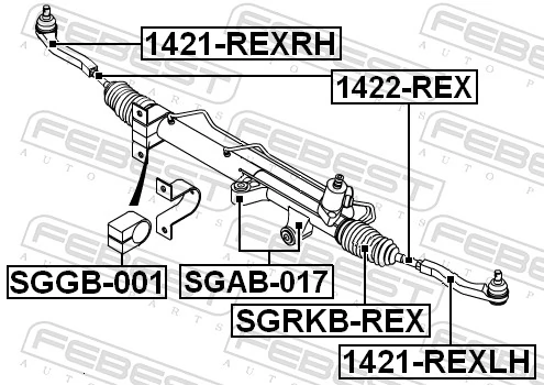 Bota de proteção do mecanismo de direção (de cremalheira) SsangYong Rexton 1 RJN