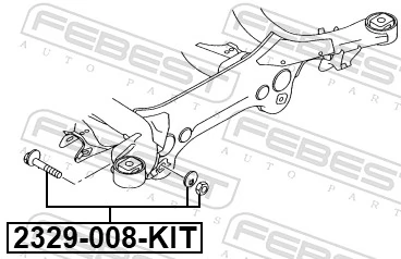2329008KIT Febest Болт крепления заднего развального рычага, внутренний