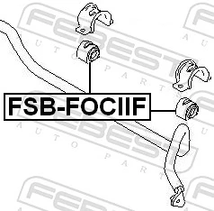 FSBFOCIIF Febest Разрезная втулка стабилизатора
