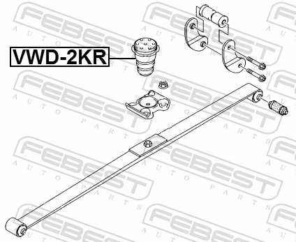 VWD2KR Febest Отбойник задней рессоры