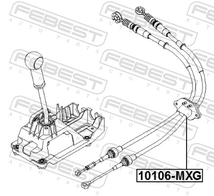 10106MXG Febest Трос переключения передач