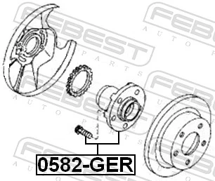 0582GER Febest Ступица задняя