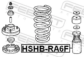 HSHBRA6F Febest Буфер (отбойник) амортизатора переднего + пыльник