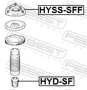 HYDSF Febest Буфер амортизатора переднего