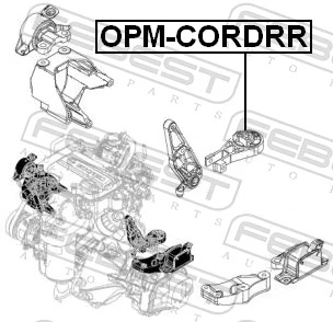 OPMCORDRR Febest Задняя подушка двигателя