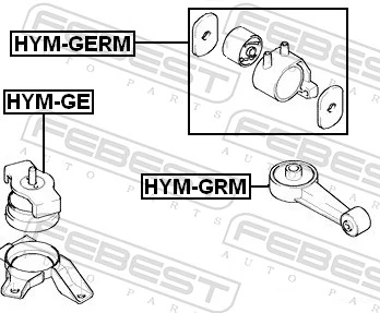 HYMGE Febest Правая подушка двигателя