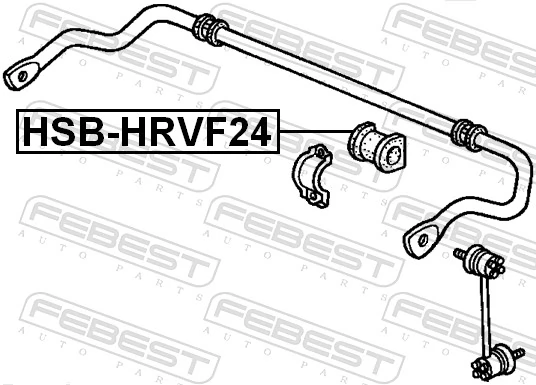 HSBHRVF24 Febest Разрезная втулка стабилизатора