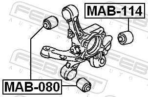 MAB114 Febest Сайлентблок цапфы