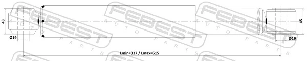 02110010R Febest Амортизаторы задние