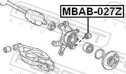 MBAB027Z Febest Сайлентблок цапфы