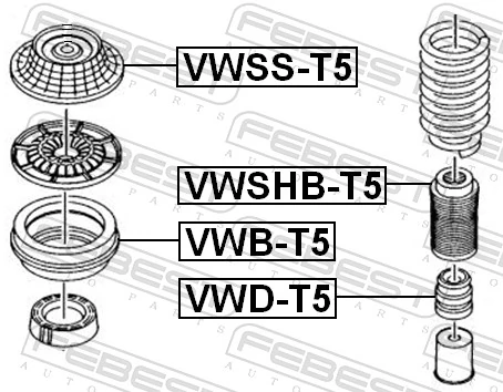 VWSHBT5 Febest Пыльник стойки передней