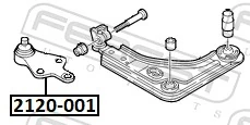 2120001 Febest Палец шаровой нижний