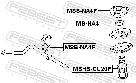 MBNA4 Febest Подшипник верхней опоры