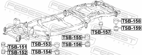 TSB159 Febest Крепление платформы