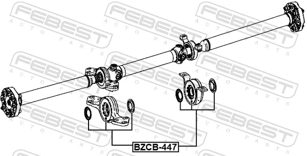 BZCB447 Febest Подвесной подшипник кардана