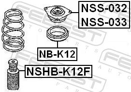 NBK12 Febest Подшипник верхней опоры