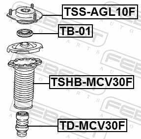 TSSAGL10F Febest Подушка амортизатора переднего