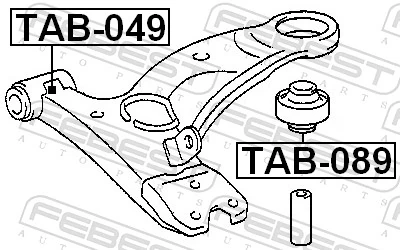TAB089 Febest Сайлентблок нижнего переднего рычага