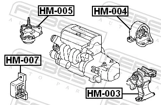 Coxim (suporte) dianteiro de motor Honda CR-V 2 RD